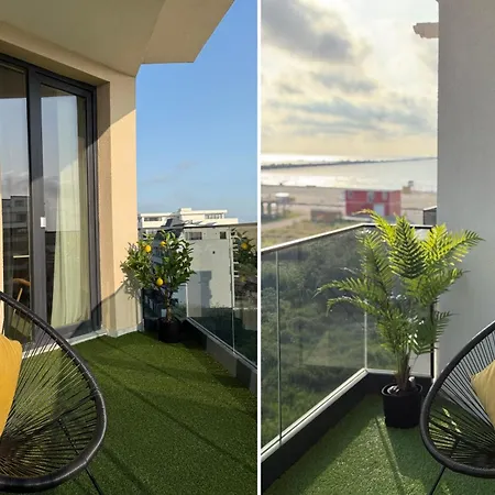 公寓 Sea View Luxury Retreat - Private Parking